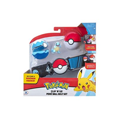 Pokemon Clip 'N' Go Pokeball Mavi Kemer ve Figür Seti Squi̇rtle