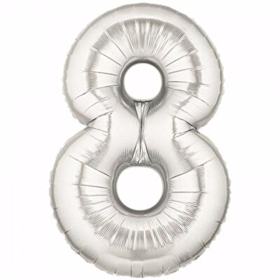 8 Numara Silver Folyo Balon