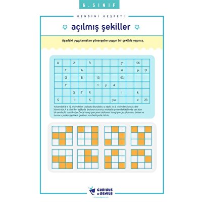 6.Sınıf - Bilişsel Beceriler Geliştirme Aktiviteleri Seti (A-B-C seri)