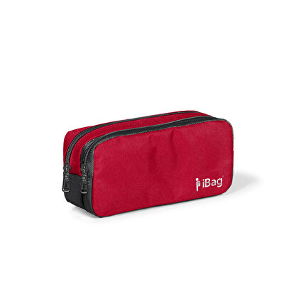 Ibag Kırmızı İki Bölmeli Kalem Kutusu 12007