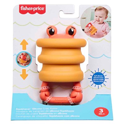 Fisher Price Deniz Dostları 2'si 1 Arada Silikon Çıngırak Crab JHB55