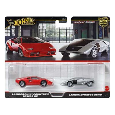 Hot Wheels 2'li̇ Premi̇um Araba Seti̇ Lamborghini Countach ve Lancia Stratos Zero JBL02