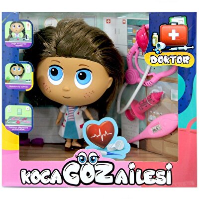 Koca Göz Ailesi Doktor Bebek Kısa Kahverengi Saçlı