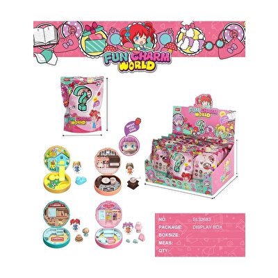 Fun Charm Taşınabilir Dollhouse Sürpriz Paket Set