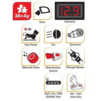 Pilsan Ranger 12 Volt Akülü Uzaktan Kumandalı Araba Metalik Mavi