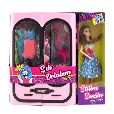 Anlily Elbise Dolabı Bebekli Açık Pembe