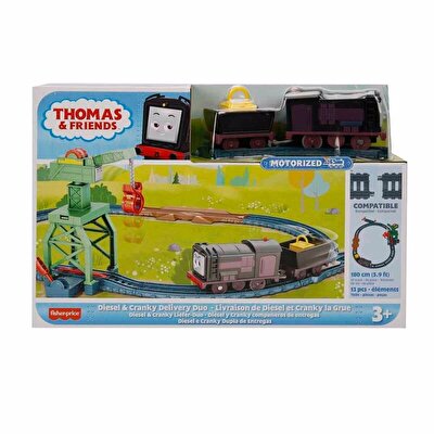 Thomas Ve Arkadaşları Motorlu Tren Seti Diesel  Cranky Delivery Duo HHW05