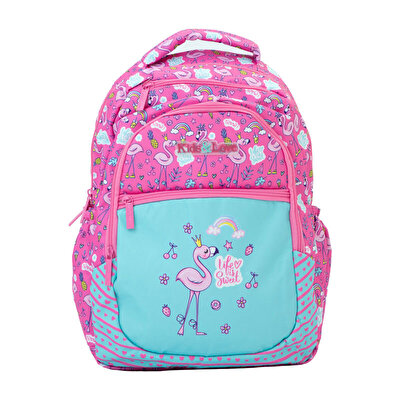 Kaukko Kids Love Paterned Flamingo Sırt Çantası