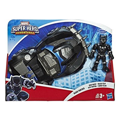 Marvel Super Hero Adventures Mega Mini Figür ve Araç Black Panther E6256