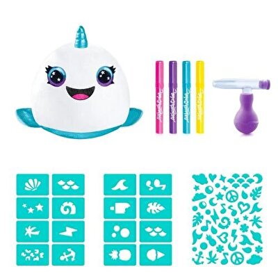 Airbrush Plush Sürpriz Squishy Paint Bucket Narwhal