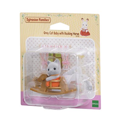 Sylvanian Families Gri Kedi Bebek ve Atı 5135
