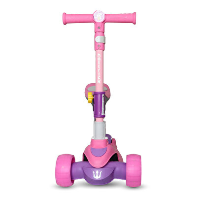 Hattrick Koltuklu Işıklı 3 Tekerlekli Pembe Scooter Scs140