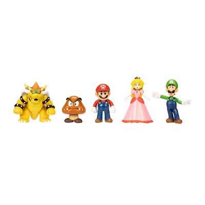 Ni̇ntendo Super Mari̇o Deluxe Oyun Seti̇ Bowser shi̇p Dahi̇l 5 Fi̇gür 6.5 Cm