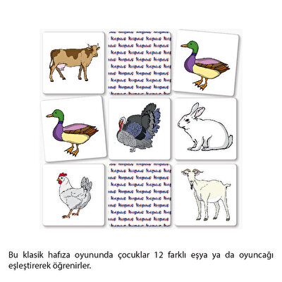 Kırkpabuç Çiftlik Hayvanları Hafıza Oyunu