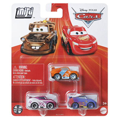 Cars Mini Karakter Arabalar Üçlü Paket HLL71