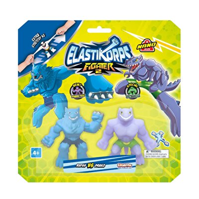 Elastikorps Fighters İkili Paket 7 Cm Rufus vs Drako