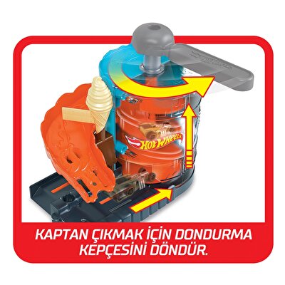 Hot Wheels Şehir Otoparkı Oyun Seti Ice Cream Meltdown GPD08