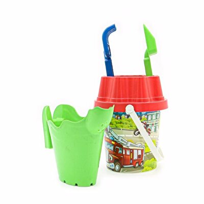 Kırmızı Kapaklı Yeşil Suluklu Kova Seti 1011