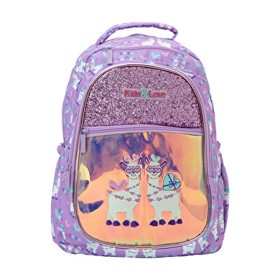 Kaukko Kids Love Aynalı & Taşlı Lama Sırt Çantası