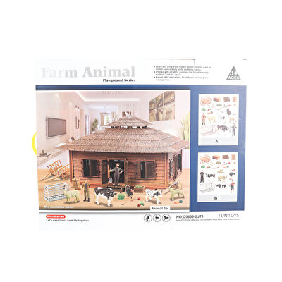 Farm Animal Dev Çiftlik Evi ve Aksesuarlı Oyun Seti
