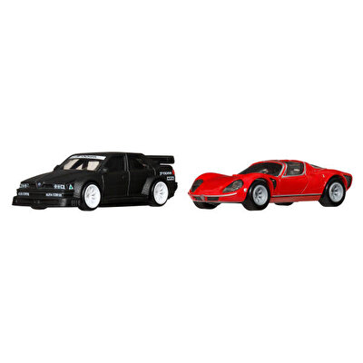 Hot Wheels 2'li̇ Premi̇um Araba Seti Alfa Romeo 155 V6 Ti Ve 69 Alfa Romeo 33 Stradale JBK95