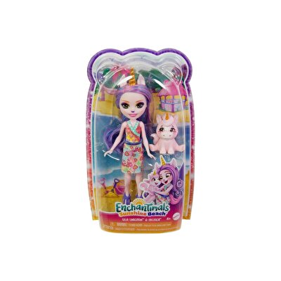 Enchantimals Popüler Karakter Bebekler Ulia Unicorn ve Pacifica HRX84