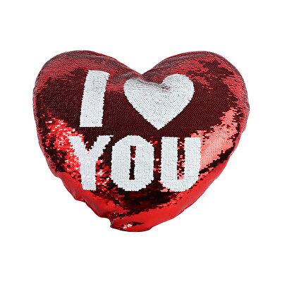 Pullu Yastıklar I Love You Kalp Yastık