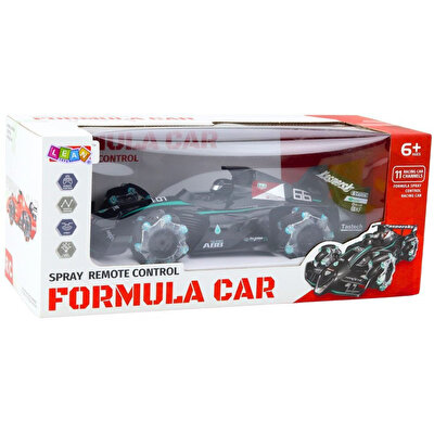 Formula 1 Spray Buhar Atan Uzaktan Kumandalı Siyah Araba
