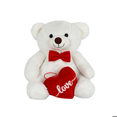 Papyonlu Beyaz Ayıcık 35 Cm