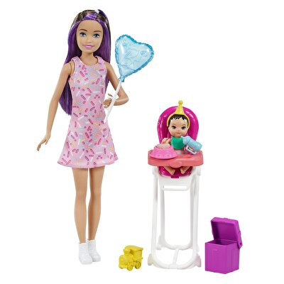 Barbie Bebek Bakıcılığı Oyun Seti Parti Temalı GRP40