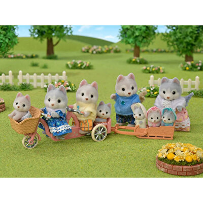 Sylvanian Families Tandem Bisiklet Seti Husky Kardeşler