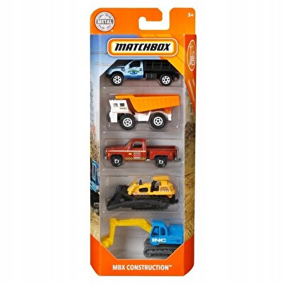 Matchbox Beşli Araba Seti MBX Construction GBJ70