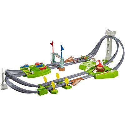 Hot Wheels Mario Kart Motorlu Çılgın Dönüş Parkuru Yarış Seti GCP27