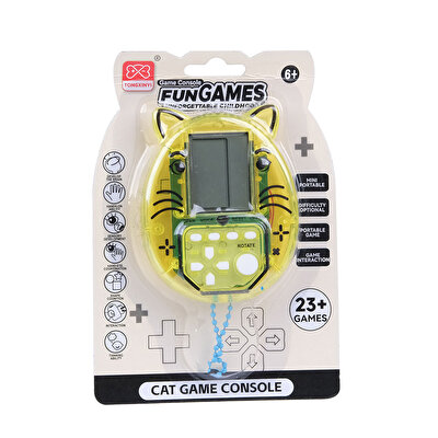 Nostaljik Tetris Oyun Konsolu Kedi Desen