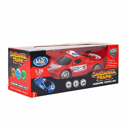 1:20 Ölçekli Kumandalı 4 Fonksiyonlu Jandarma Trafik Aracı Kırmızı