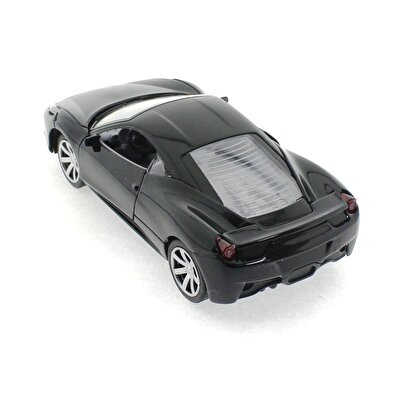 Diecast Sesli Işıklı Arabalar - Siyah Ferrari