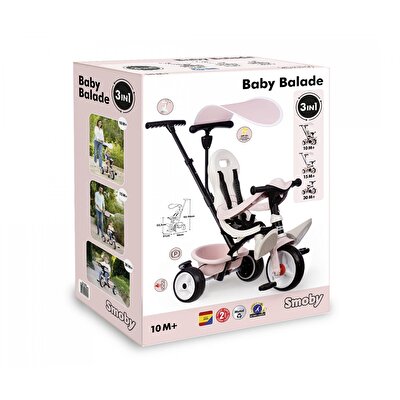 Smoby Baby Driver Pembe Üç Tekerlekli Bisiklet