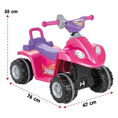 Pilsan Spark 6V Akülü Atv Metalik Pembe