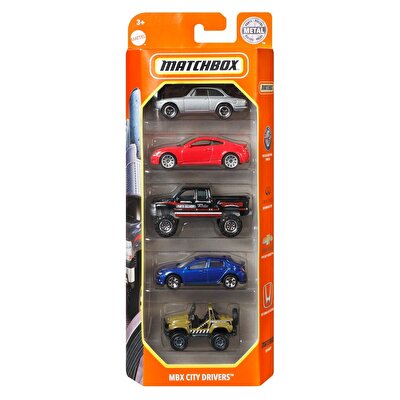 Matchbox Beşli Araba Seti City Drivers GVY42