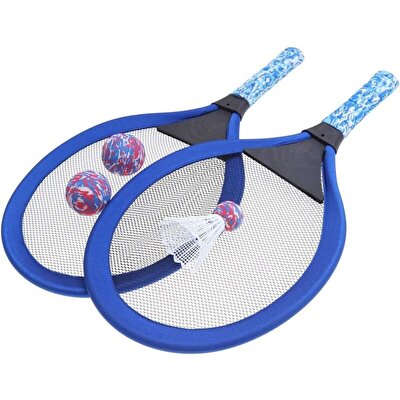 Hafif Portatif Taşınabilir Badminton Seti Mavi
