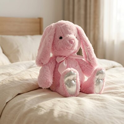 Pembe Peluş Tavşan 50 Cm