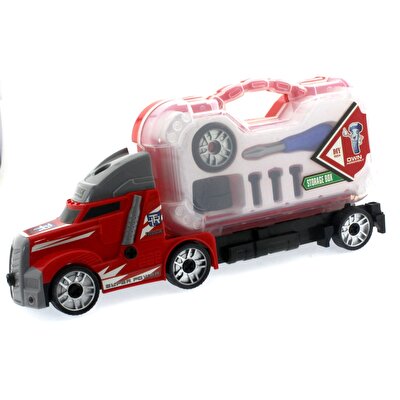 Kırmızı Sesli Işıklı Çantalı Sök Tak Kamyon Tamir Seti