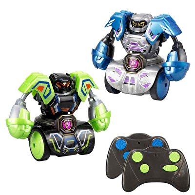 Silverlit Sesli ve Işıklı Uzaktan Kumandalı Robo Kombat Tornado 2’li Paket Siyah Gri