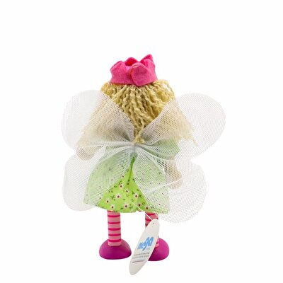 Ahşap Esnek Peri Bebeği Koyu Pembe Ayakkabılı