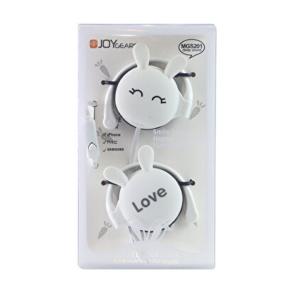 Joygears Tavşan Kulaklık Beyaz