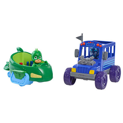 PijaMaskeliler İyiler ve Kötüler Araçlar Gekko Mobile ve Night Ninja's Bus