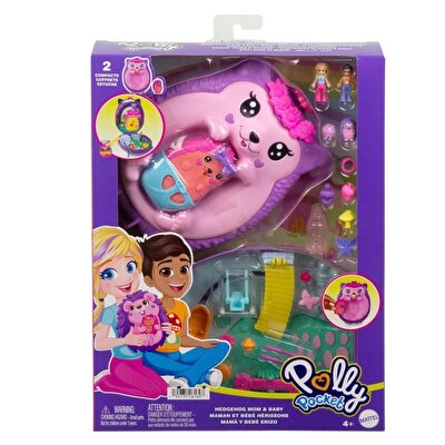 Polly Pocket Çanta Olabilen Micro Oyun Setleri Hedgehog Mom & Baby JBJ91