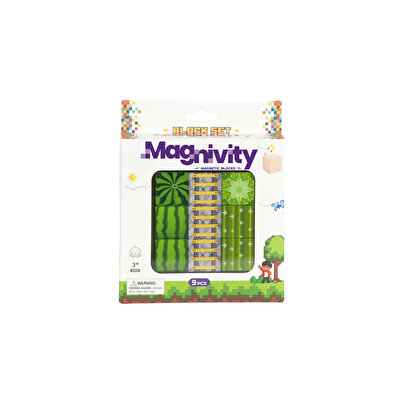 Magnivity Manyetik Bloklar Karpuz-Kaktüs-Merdivenli Taş Bloklar 9 Parça