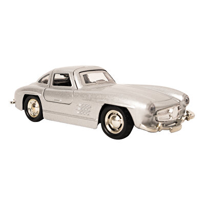 Sesli Işıklı 1:36 Metal Çek Bırak Tek Kapı Araba Gri