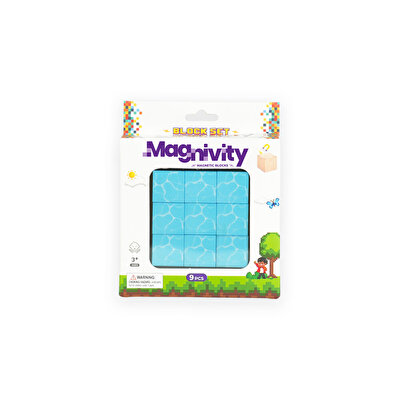 Magnivity Manyetik Bloklar Su Desenli Blok 9 Parça